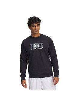 Męska bluza dresowa nierozpinana bez kaptura Under Armour UA Rival Terry Logo Crew - czarna ze sklepu Sportstylestory.com w kategorii Bluzy męskie - zdjęcie 184547620