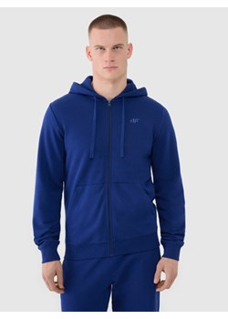 Męska bluza dresowa rozpinana z kapturem 4F 4FWMM00TSWSM1768 - granatowa ze sklepu Sportstylestory.com w kategorii Bluzy męskie - zdjęcie 184547861