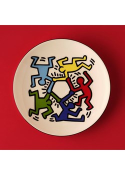 BELLA MAISON Talerz śniadaniowy &quot;Keith Haring&quot; ze wzorem - Ø 19 cm ze sklepu Limango Polska w kategorii Talerze - zdjęcie 184548900