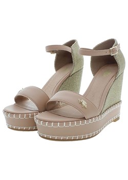 U.S. Polo Assn. Sandały w kolorze beżowym na koturnie ze sklepu Limango Polska w kategorii Espadryle damskie - zdjęcie 184549070