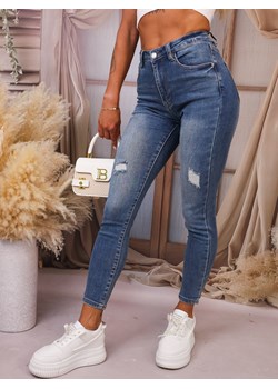SPODNIE JEANSOWE SKINNY Z PRZETARCIAMI ze sklepu olika.com.pl w kategorii Jeansy damskie - zdjęcie 184550524