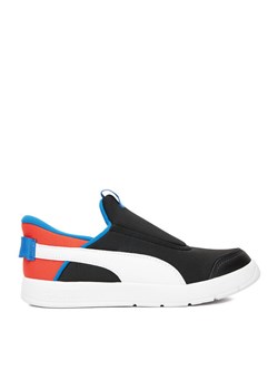 Sneakersy Puma COURTFLEX V3 SLIPTECH PS 39973401 Czarny ze sklepu eobuwie.pl w kategorii Buty sportowe dziecięce - zdjęcie 184551354