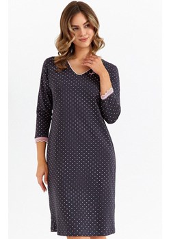 Koszula nocna damska z długim rękawem plus size 482, Kolor grafitowy-wzór, Rozmiar XXL, Cana ze sklepu Primodo w kategorii Koszule nocne - zdjęcie 184552044