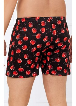 Luźne bokserki męskie bawełniane Cherry, Kolor czarno-czerwony, Rozmiar M, Italian Fashion ze sklepu Intymna w kategorii Majtki męskie - zdjęcie 184553014