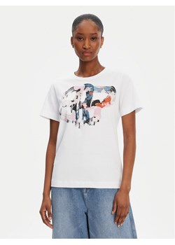Munthe T-Shirt Prato 252110425260 Biały Regular Fit ze sklepu MODIVO w kategorii Bluzki damskie - zdjęcie 184553502