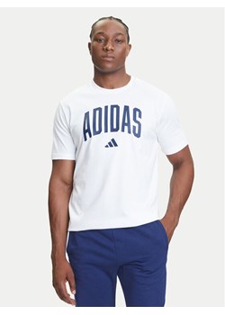 adidas T-Shirt Collegiate Lineage Graphic JM6416 Biały Regular Fit ze sklepu MODIVO w kategorii T-shirty męskie - zdjęcie 184553510