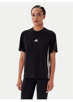 adidas T-Shirt Essentials 3-Stripes JD0846 Czarny Regular Fit ze sklepu MODIVO w kategorii Bluzki damskie - zdjęcie 184553542