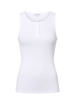 Marie Lund Top damski Kobiety Bawełna biały jednolity ze sklepu vangraaf w kategorii Bluzki damskie - zdjęcie 184555763