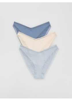 Reserved - Majtki typu bikini 3 pack - jasnoniebieski ze sklepu Reserved w kategorii Majtki damskie - zdjęcie 184555891