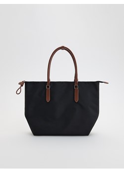Reserved - Tkaninowa torebka shopper - czarny ze sklepu Reserved w kategorii Torebki damskie - zdjęcie 184555971