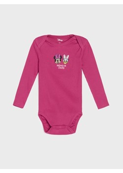 Sinsay - Body z prążkowanej dzianiny Minnie Mouse - różowy ze sklepu Sinsay w kategorii Odzież dla niemowląt - zdjęcie 184557130