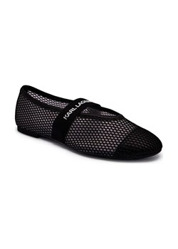 Karl Lagerfeld Baleriny KARO | z dodatkiem skóry ze sklepu Gomez Fashion Store w kategorii Balerinki - zdjęcie 184557982