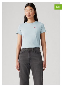 Levi&apos;s Koszulki (2 szt.) w kolorze błękitnym ze sklepu Limango Polska w kategorii Bluzki damskie - zdjęcie 184559611