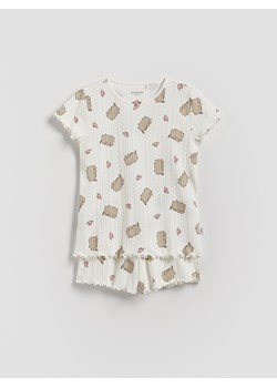 Reserved - Piżama dwuczęściowa Pusheen - złamana biel ze sklepu Reserved w kategorii Piżamy dziecięce - zdjęcie 184559852