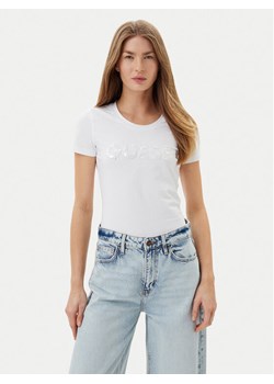 Guess T-Shirt W5GI17 J1314 Biały Slim Fit ze sklepu MODIVO w kategorii Bluzki damskie - zdjęcie 184562201