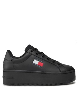 Tommy Jeans Sneakersy Tjw Flatform Ess EN0EN02518 Czarny ze sklepu MODIVO w kategorii Buty sportowe damskie - zdjęcie 184562261