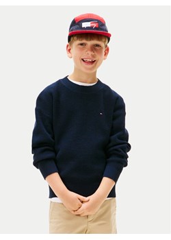 Tommy Hilfiger Sweter KB0KB09756 Granatowy Regular Fit ze sklepu MODIVO w kategorii Swetry chłopięce - zdjęcie 184562290