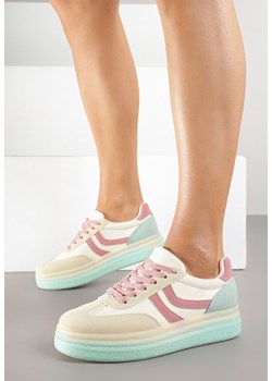 Jasnożółte Sneakersy Typu Kultowe Tenisówki na Niskiej Platformie Olritia ze sklepu renee.pl w kategorii Buty sportowe damskie - zdjęcie 184563314