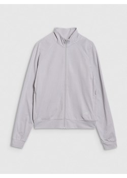 Damska bluza treningowa 4F 4FRSS25TFSWF635 - szara ze sklepu Sportstylestory.com w kategorii Bluzy damskie - zdjęcie 184563952