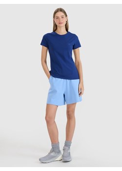 Damski t-shirt basic 4F 4FWMM00TTSHF2255 - granatowy ze sklepu Sportstylestory.com w kategorii Bluzki damskie - zdjęcie 184564034