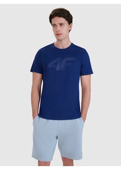 Męski t-shirt z nadrukiem 4F 4FWMM00TTSHM2257 - granatowy ze sklepu Sportstylestory.com w kategorii T-shirty męskie - zdjęcie 184564080