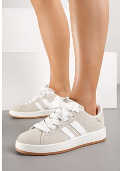 Beżowe Sneakersy z Dwoma Paskami Galtewi ze sklepu born2be.pl w kategorii Buty sportowe damskie - zdjęcie 184564224