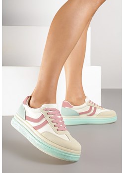 Jasnożółte Sneakersy w Stylu Klasycznych Tenisówek na Grubej Podeszwie Grelritia ze sklepu born2be.pl w kategorii Buty sportowe damskie - zdjęcie 184564320