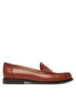 Mokasyny Polo Ralph Lauren Calfskin Penny Loafer 818961942001 Brązowy ze sklepu eobuwie.pl w kategorii Mokasyny damskie - zdjęcie 184566541