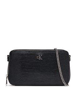 Torebka Calvin Klein Lizard Embossed Lthr Mini Wallet LV04F1071G Czarny ze sklepu eobuwie.pl w kategorii Kopertówki - zdjęcie 184566603