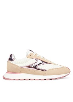 Sneakersy KARL LAGERFELD Kairo Lo Lace Mix II KL61124E 4TP Beżowy ze sklepu eobuwie.pl w kategorii Buty sportowe damskie - zdjęcie 184566652