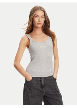 Guess Jeans Top W5YP35 KA0H1 Szary Regular Fit ze sklepu MODIVO w kategorii Bluzki damskie - zdjęcie 184568003