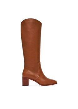 LAUREN RALPH LAUREN Kozaki Charly Bo Tal 802974388001 Brązowy ze sklepu MODIVO w kategorii Kozaki damskie - zdjęcie 184568050