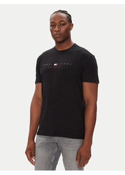 Tommy Jeans T-Shirt Flag Linear DM0DM21911 Czarny Regular Fit ze sklepu MODIVO w kategorii T-shirty męskie - zdjęcie 184568061