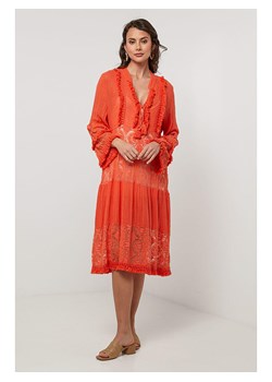 Lin Passion Lniana sukienka w kolorze pomarańczowym ze sklepu Limango Polska w kategorii Sukienki - zdjęcie 184569641