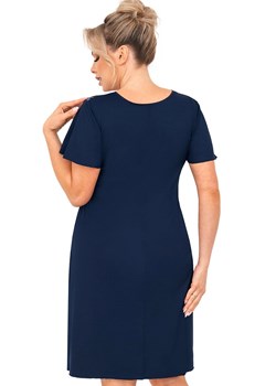 Damska koszula nocna granatowa plus size Melania, Kolor granatowy, Rozmiar 3XL, Donna - id: 210487 - marki Donna - 184569902 Damska koszula nocna granatowa plus size Melania, Kolor granatowy, Rozmiar 3XL, Donna ze sklepu Intymna w kategorii Koszule nocne - zdjęcie 184569902