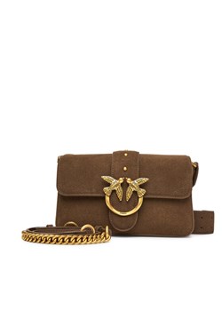 Torebka PINKO Love One Mini Slouchy Fl PE 25 PLTT 104340 A2CC Brązowy ze sklepu eobuwie.pl w kategorii Torebki damskie - zdjęcie 184570820