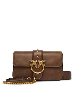 Torebka PINKO Love One Mini Slouchy Fl PE 25 PLTT 104340 A2C2 Brązowy ze sklepu eobuwie.pl w kategorii Torebki damskie - zdjęcie 184570841