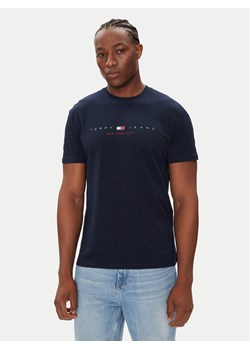 Tommy Jeans T-Shirt Flag Linear DM0DM21911 Granatowy Regular Fit ze sklepu MODIVO w kategorii T-shirty męskie - zdjęcie 184571452