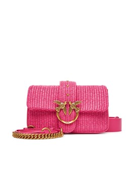 PINKO Torebka Love One Mini Slouchy Fl PE 25 PLTT 104340 A2CF Różowy ze sklepu MODIVO w kategorii Torebki damskie - zdjęcie 184571474