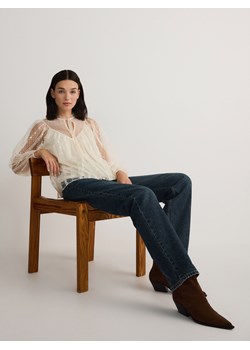 Reserved - Bluzka z koronki - złamana biel ze sklepu Reserved w kategorii Bluzki damskie - zdjęcie 184572171