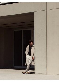 Reserved - Spodnie chino regular fit - beżowy ze sklepu Reserved w kategorii Spodnie męskie - zdjęcie 184572192