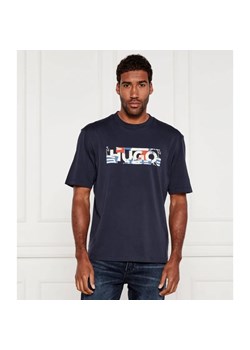Hugo Blue T-shirt Nugix | Loose fit ze sklepu Gomez Fashion Store w kategorii T-shirty męskie - zdjęcie 184573200