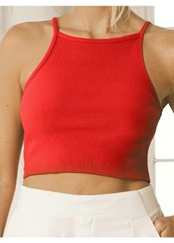 Sinsay - Crop top na ramiączkach - czerwony ze sklepu Sinsay w kategorii Bluzki damskie - zdjęcie 184574754