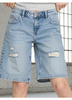 Sinsay - Jorts z przetarciami low waist - turkusowy ze sklepu Sinsay w kategorii Szorty - zdjęcie 184574833