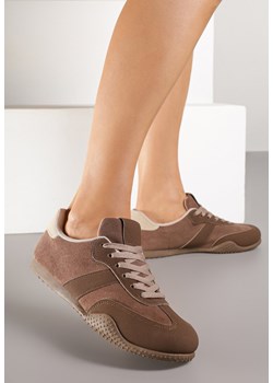 Brązowe Sneakersy z Ozdobnym Paskiem Naliovela ze sklepu born2be.pl w kategorii Buty sportowe damskie - zdjęcie 184574922