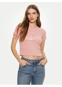 Guess Jeans T-Shirt W5RI59 J1314 Różowy Regular Fit ze sklepu MODIVO w kategorii Bluzki damskie - zdjęcie 184575270