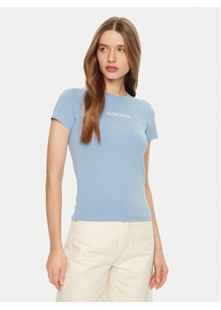Guess Jeans T-Shirt W4YI01 J1314 Błękitny Regular Fit ze sklepu MODIVO w kategorii Bluzki damskie - zdjęcie 184575274