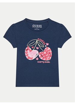 Guess T-Shirt K5GI03 K6YW4 Niebieski Regular Fit ze sklepu MODIVO w kategorii Bluzki dziewczęce - zdjęcie 184575392