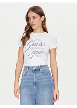 Guess Jeans T-Shirt W5GI24 J1314 Biały Regular Fit ze sklepu MODIVO w kategorii Bluzki damskie - zdjęcie 184575423