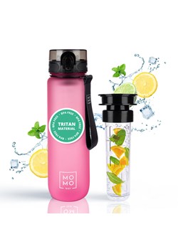 Butelka na wodę MOMO WAY różowa BPA Free ze sklepu Sklep SOXO w kategorii Bidony i butelki - zdjęcie 184576071